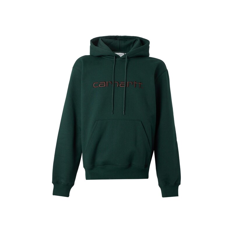 Carhartt WIP Mikina čokoládová / tmavě zelená