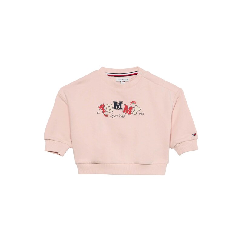 TOMMY HILFIGER Mikina námořnická modř / růže / červená /
