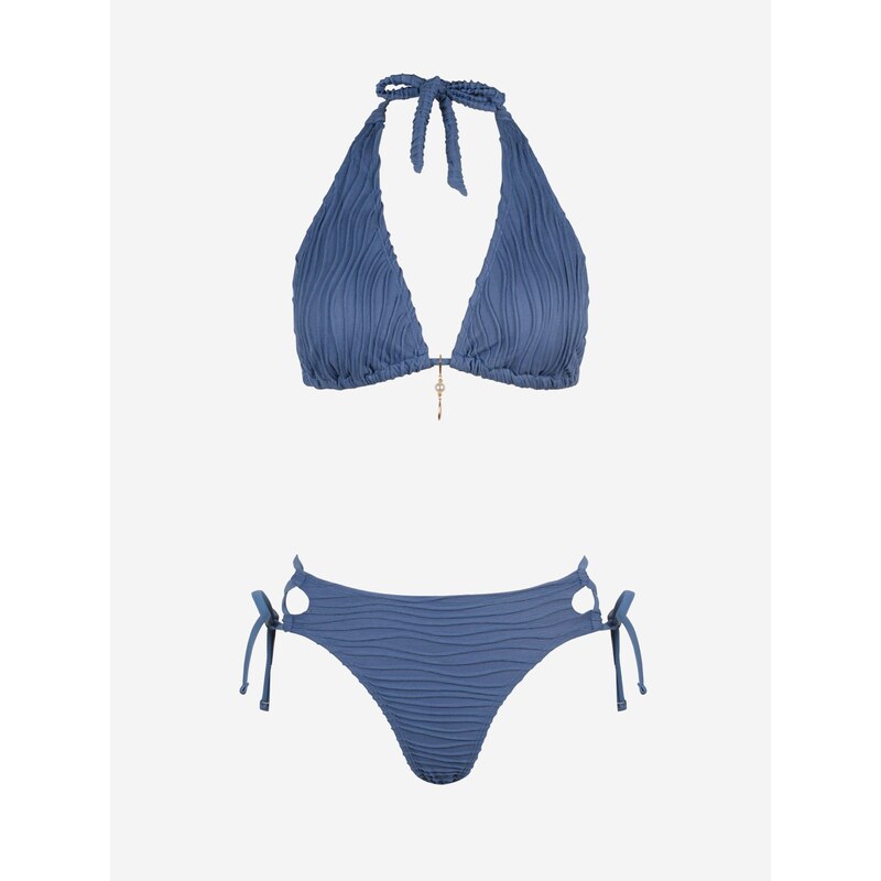 Cupshe Bikiny Triangle modrá