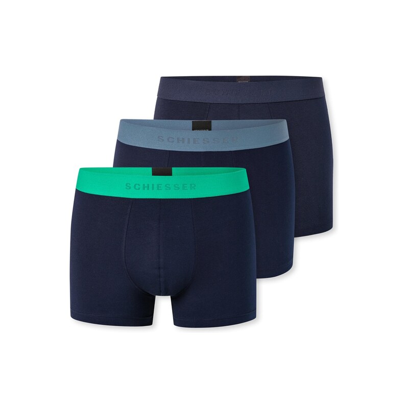 SCHIESSER Boxerky noční modrá / tmavě modrá