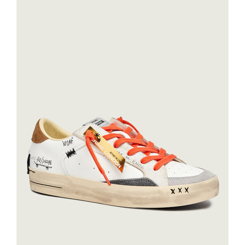 Crime London Kožené tenisky SK8 Deluxe | semiš