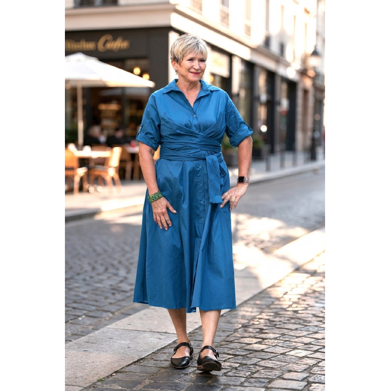 Italy fashion Zavinovací šaty GLORIA Barva: Petrolejová,