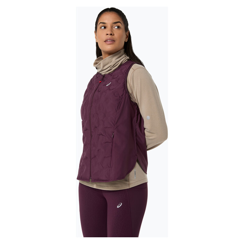 Dámská běžecká vesta Asics Nagino Run Padded Gilet dark