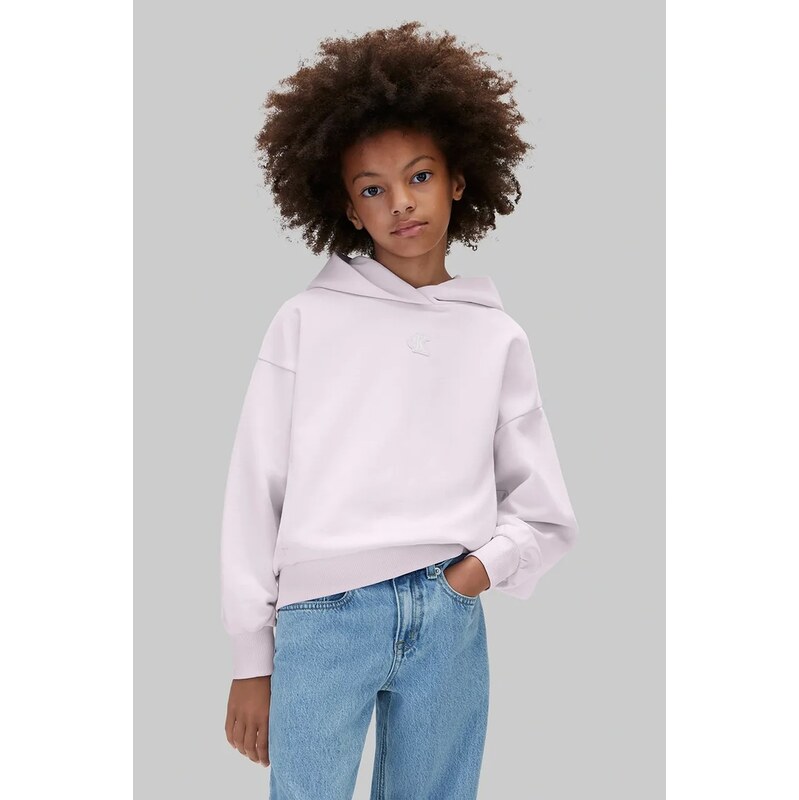 Calvin Klein Jeans mikina s kapucí dětská bavlněná