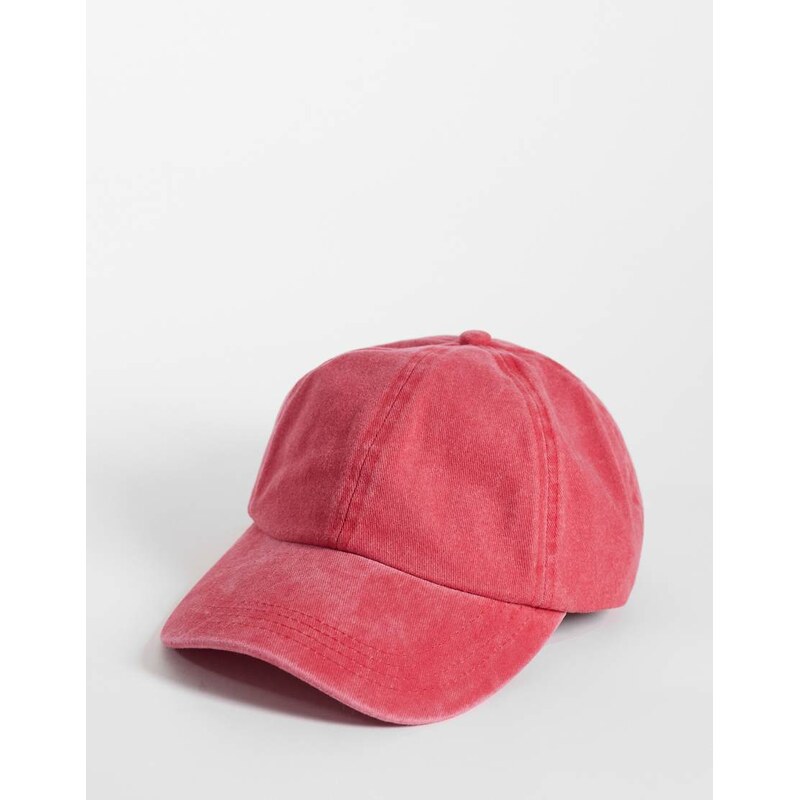 ASOS DESIGN baseball cap in red