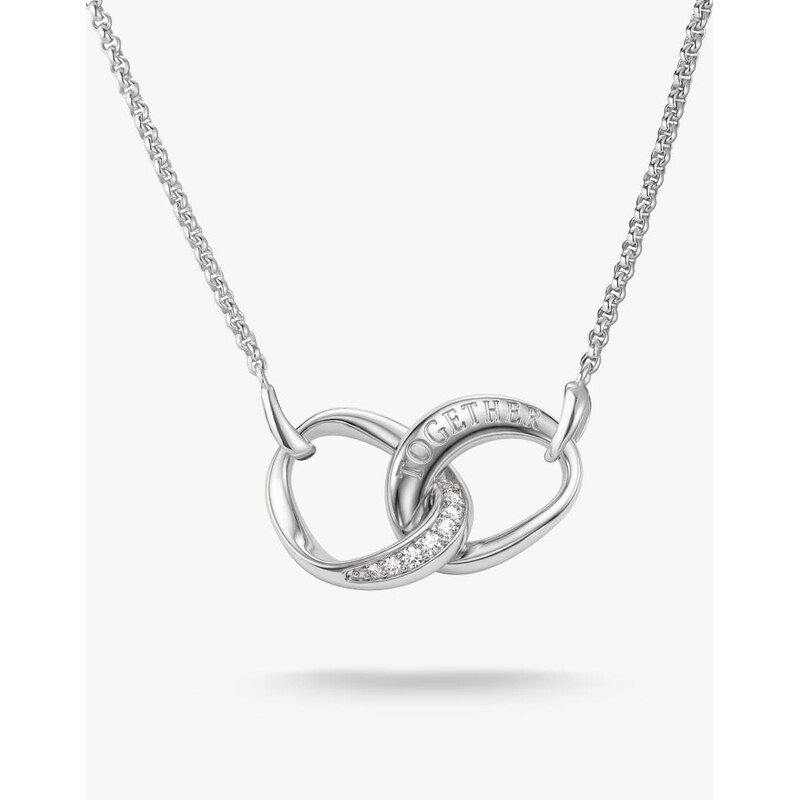 Thomas Sabo Chain together with white zirconia in silver, white
