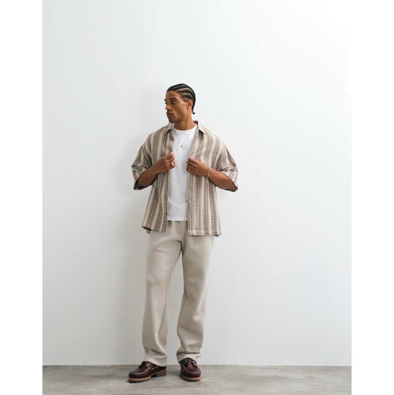 Cotton On relaxed track jogger in stone-White