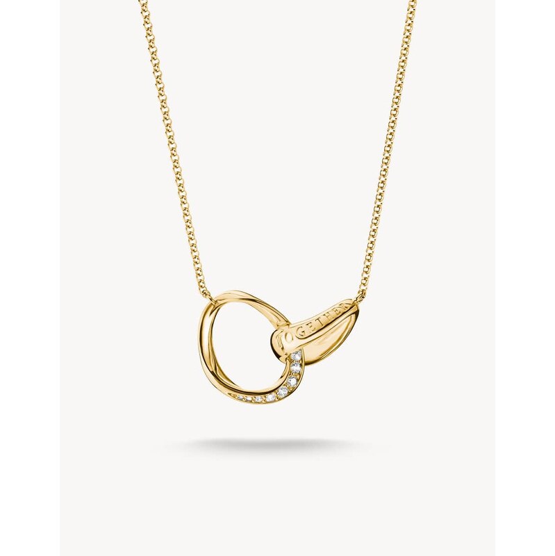 Thomas Sabo Chain together with white zirconia in yellow gold,