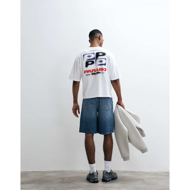 ASOS DESIGN boxy oversized t-shirt with applique paraiso studio