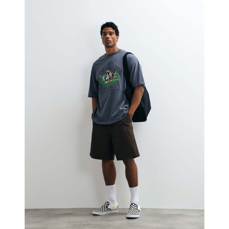 ASOS DESIGN oversized t-shirt with embroidered applique and
