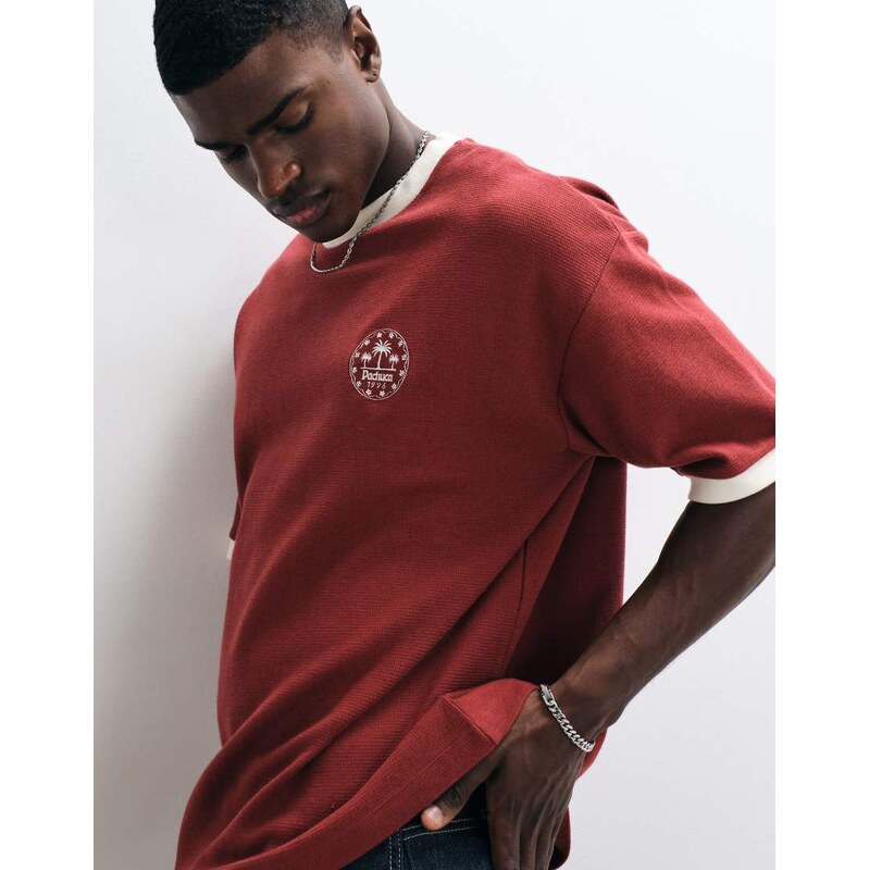 ASOS DESIGN heavyweight oversized t-shirt with chest graphic in