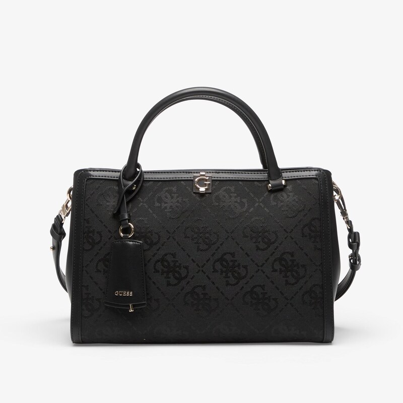 Kabelka GUESS Audrey Logo Girlfriend Satchel Black Logo