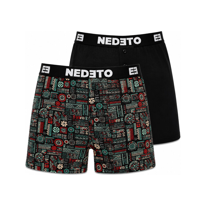 2PACK pánské trenky Nedeto vícebarevné (2NGV12)
