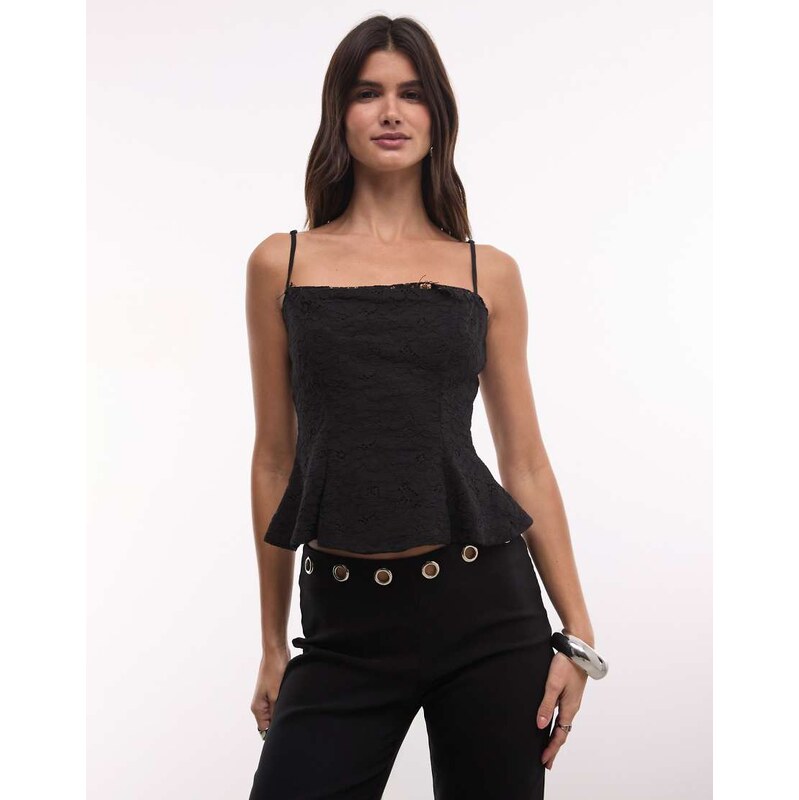 AFRM Ari lace structed cami top in black