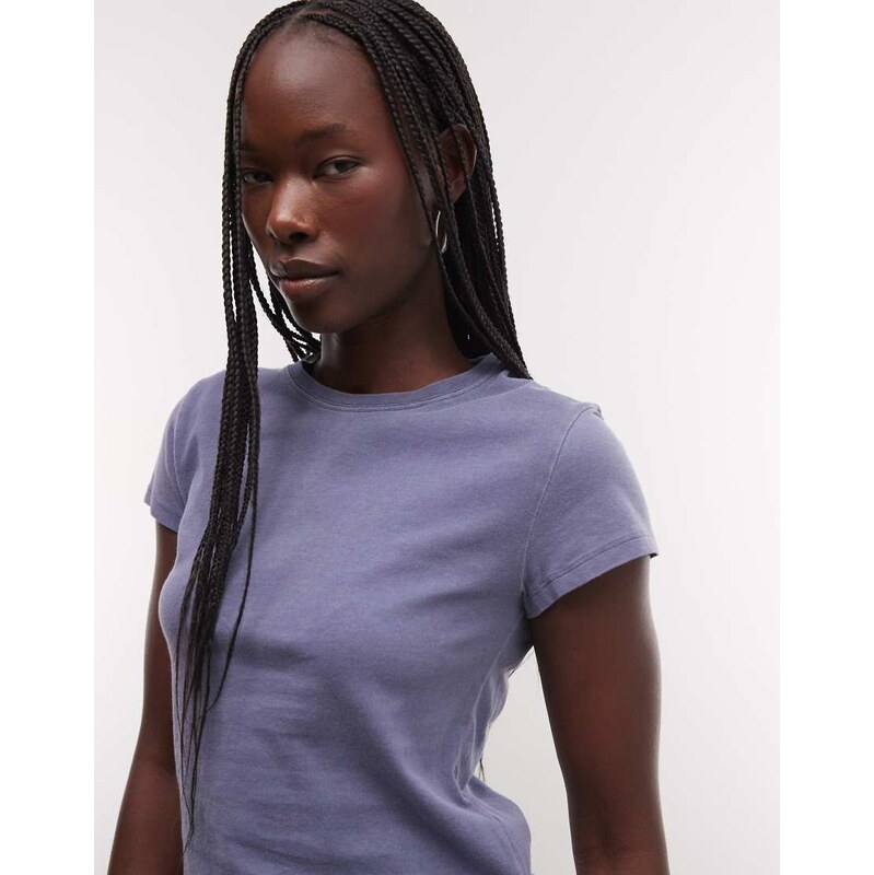 Weekday 90s baby tee in washed blue