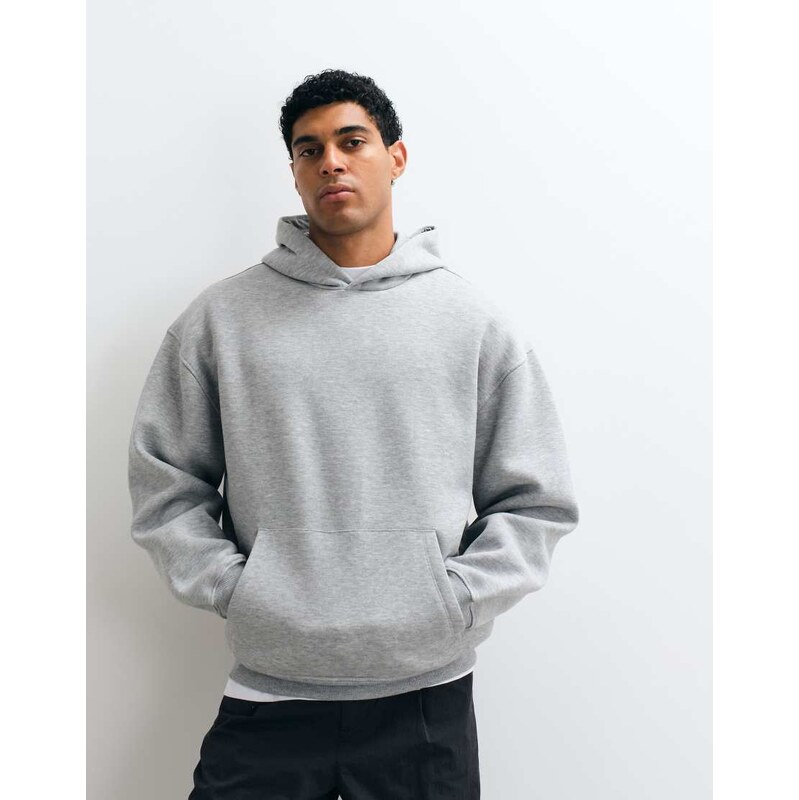 ASOS DESIGN oversized hoodie in grey marl