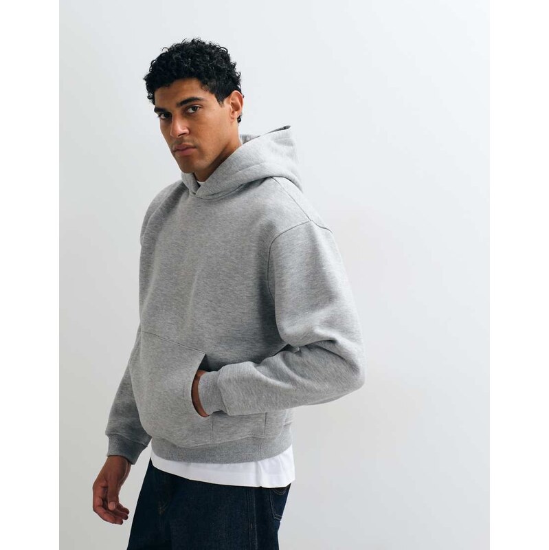 ASOS DESIGN boxy oversized hoodie in grey marl