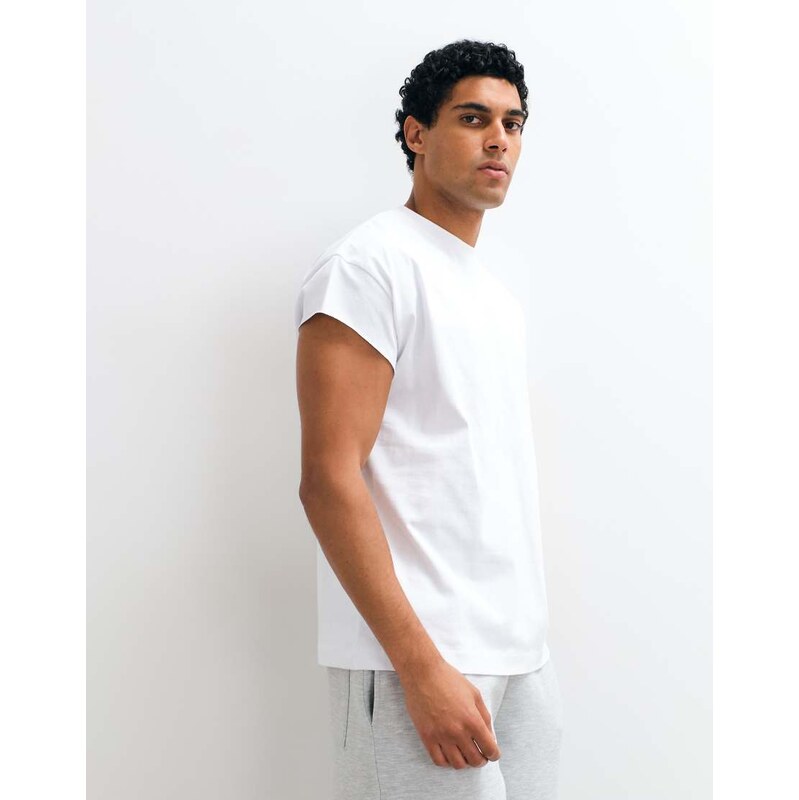 ASOS DESIGN heavyweight oversized t-shirt with cap sleeves in