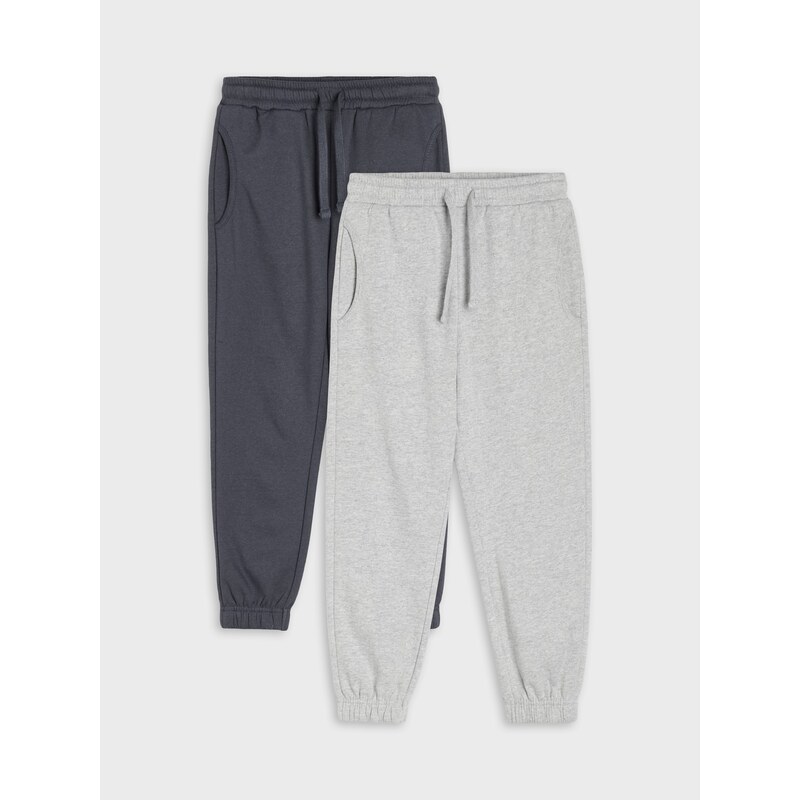 Sinsay - 2pack volných teplákových kalhot jogger - šedá