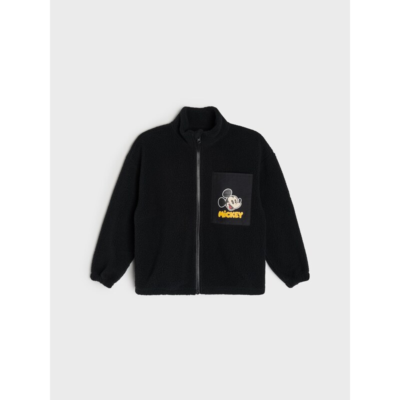 Sinsay - Zateplená mikina loose fit Mickey Mouse - černá