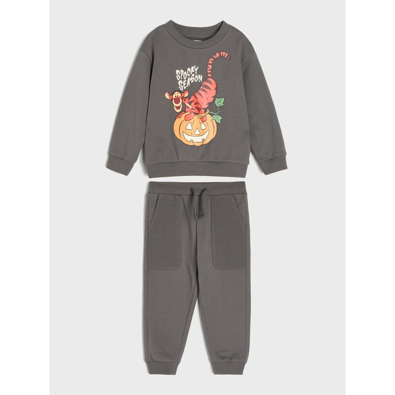 Sinsay - Bavlněná sada: mikina s halloweenským motivem, potiskem