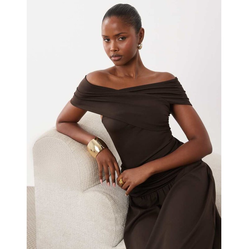 The Frolic exclusive slinky wrap asymmetric detail drop waist