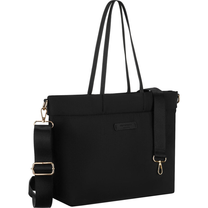 Dámská shopper kabelka Peterson s magnetickým klipem – černá