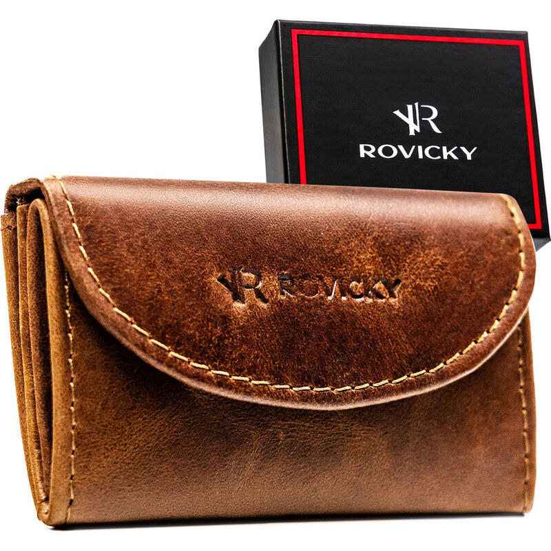 Pánská kožená slim peněženka Rovicky s RFID ochranou – světle