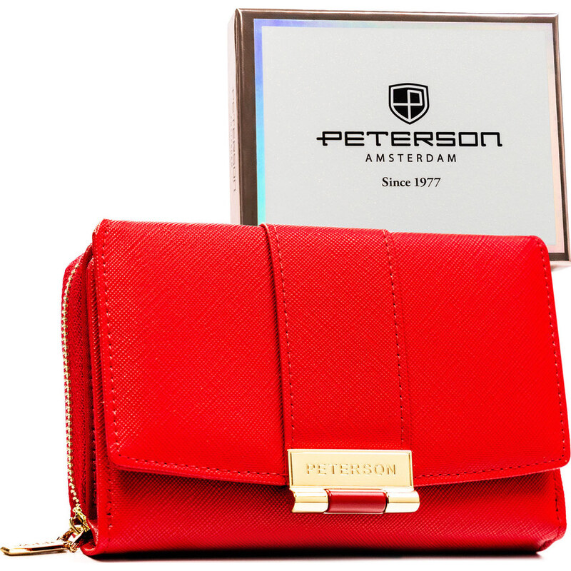 Dámská peněženka Peterson s RFID ochranou – červená