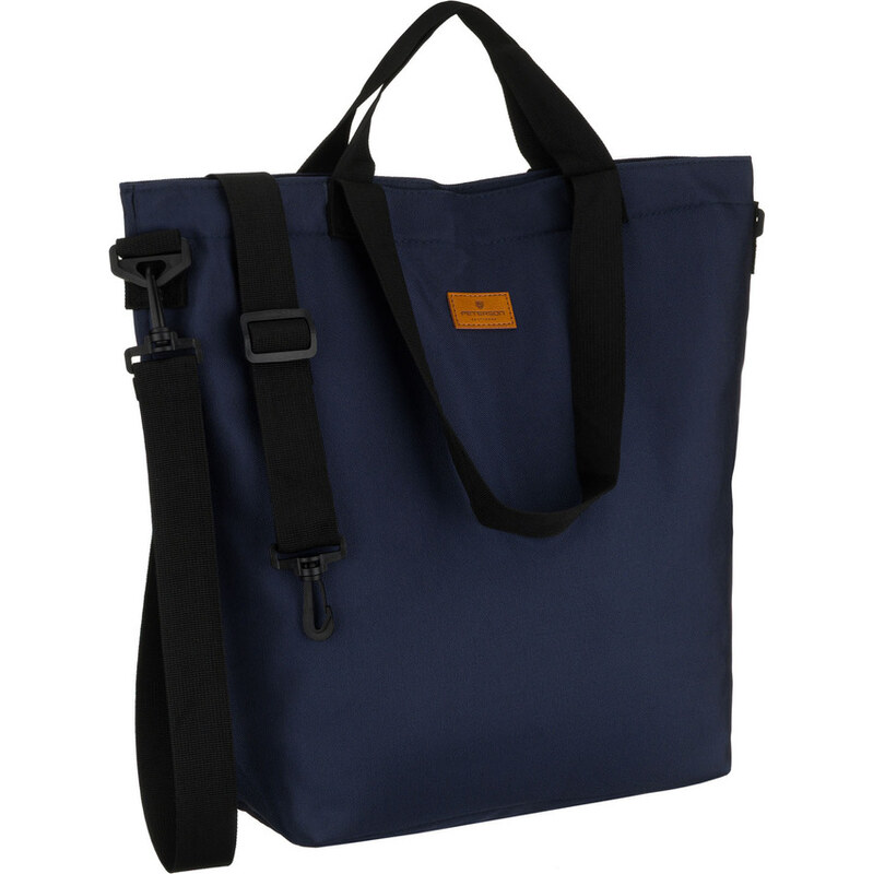 Dámská shopper kabelka Peterson s vnější kapsou – tmavě modrá