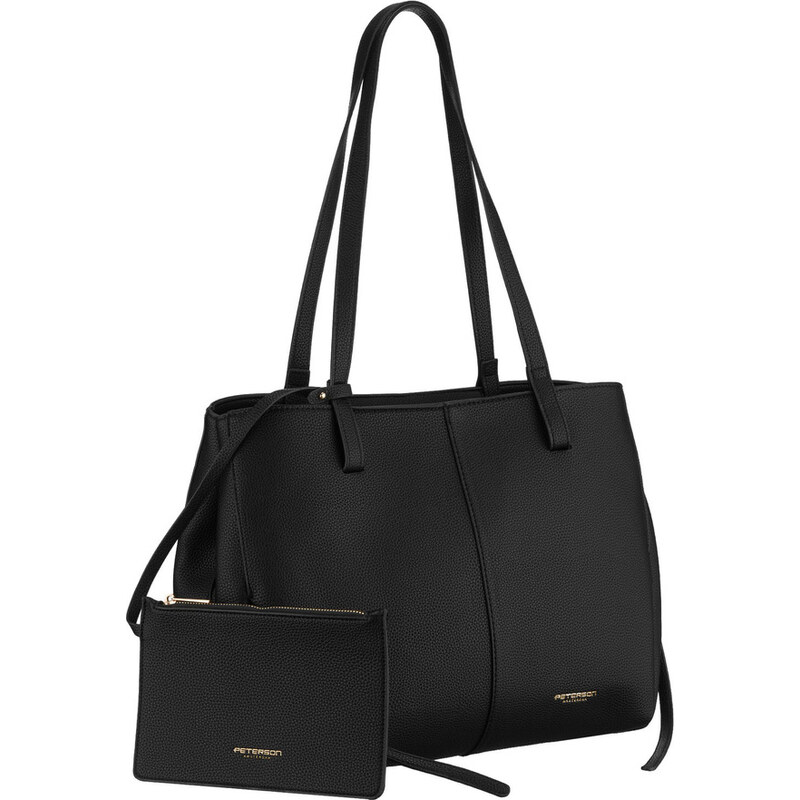 Dámská shopper kabelka Peterson s etuí – černá
