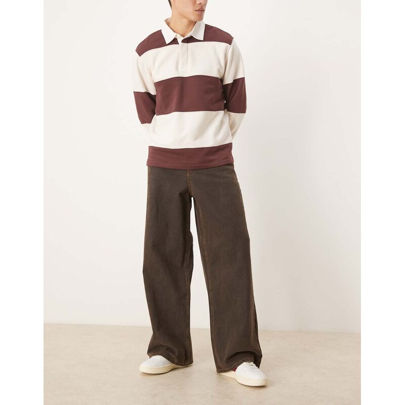 ASOS DESIGN extreme baggy jeans in tinted brown wash