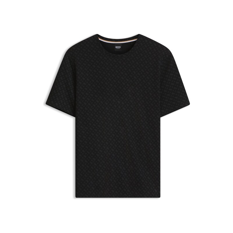 BOSS Printed pyjama top crafted in a cotton blend