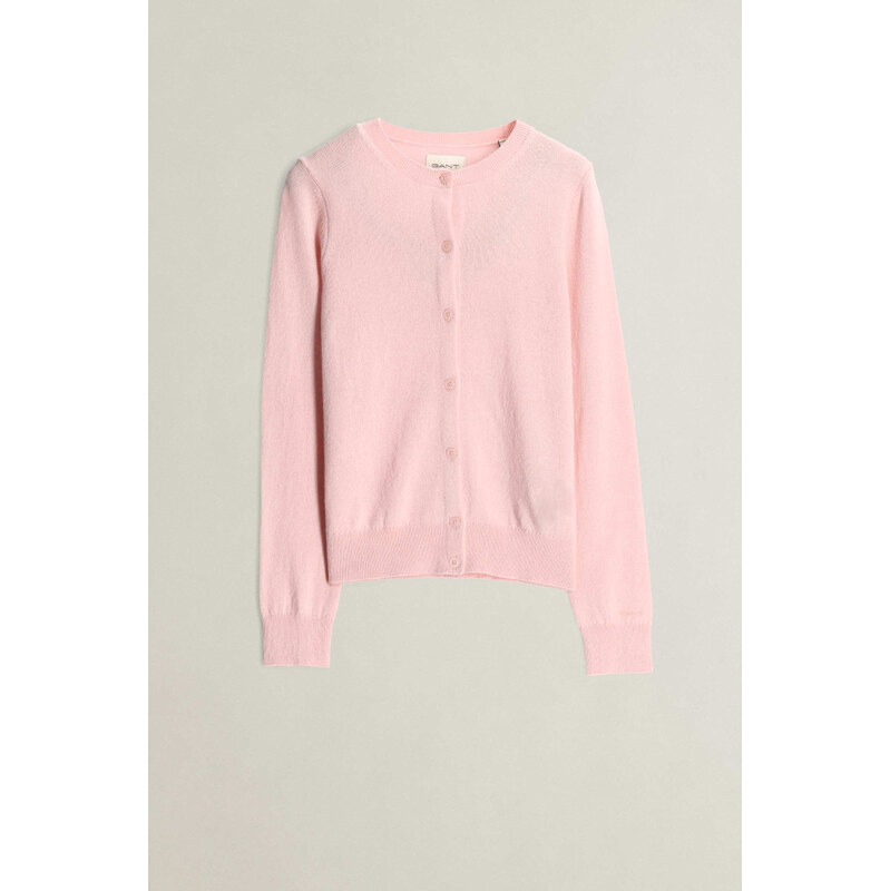 KARDIGÁN GANT CASHMERE C-NECK CARDIGAN REFINED PINK