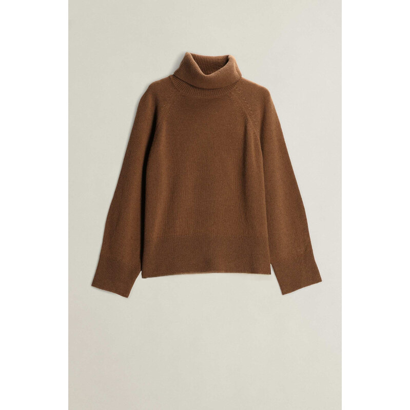 ROLÁK GANT WOOL CASHMERE TURTLENECK WARM KHAKI