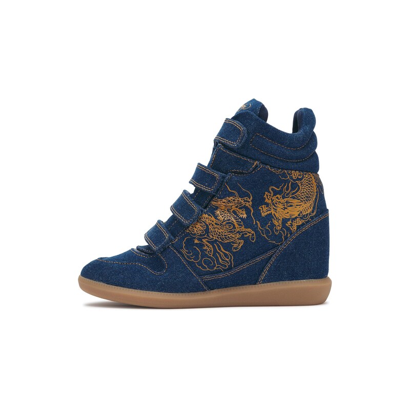 Ed Hardy Kotníkové tenisky indigo