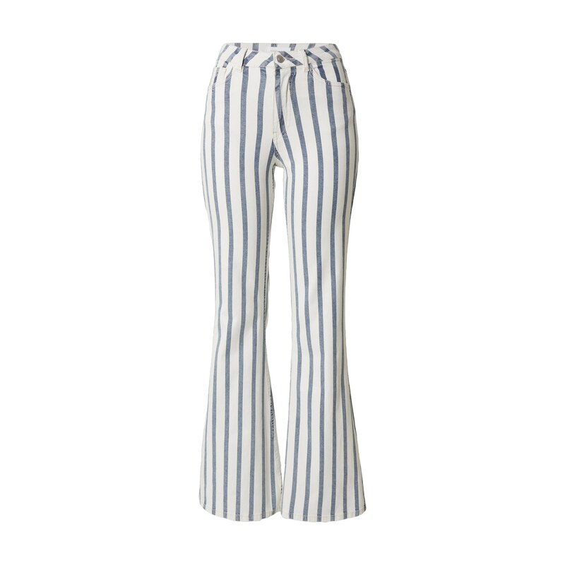 Kamila Šikl Džíny Striped flared jeans modrá / bílá