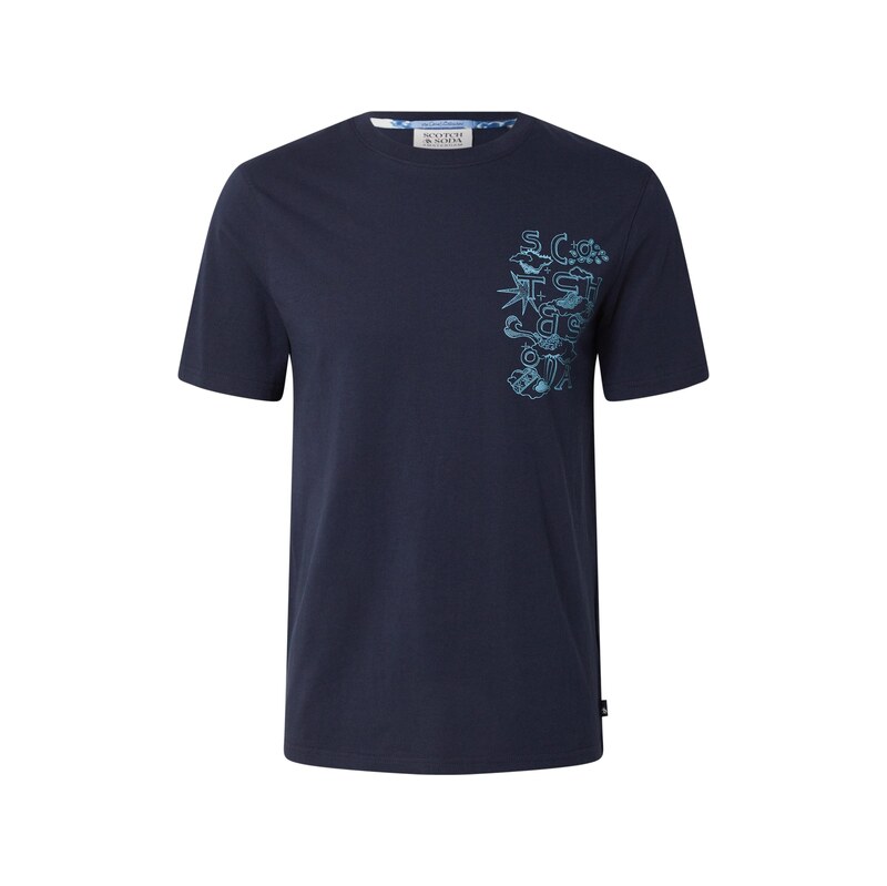 SCOTCH & SODA Tričko námořnická modř / světlemodrá