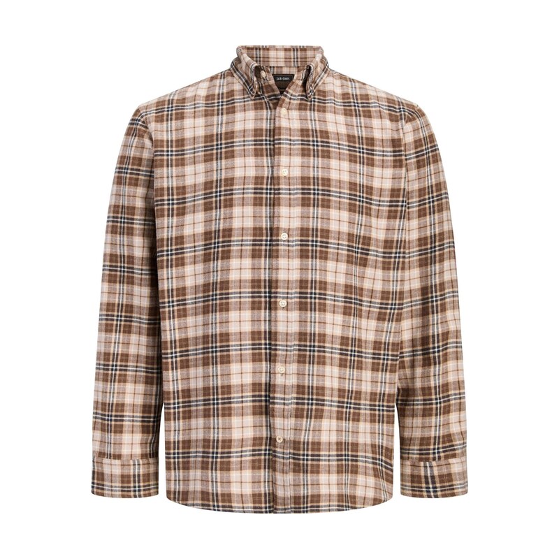 JACK & JONES Košile JJEField béžová / čokoládová / černá / bílá