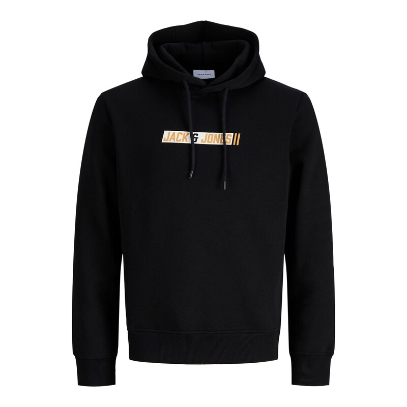 Jack & Jones Plus Mikina JJMUNK zlatá / černá / bílá