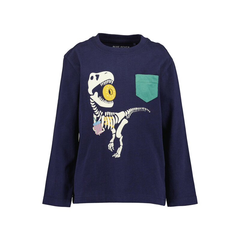 BLUE SEVEN Tričko námořnická modř / tyrkysová / žlutá / offwhite