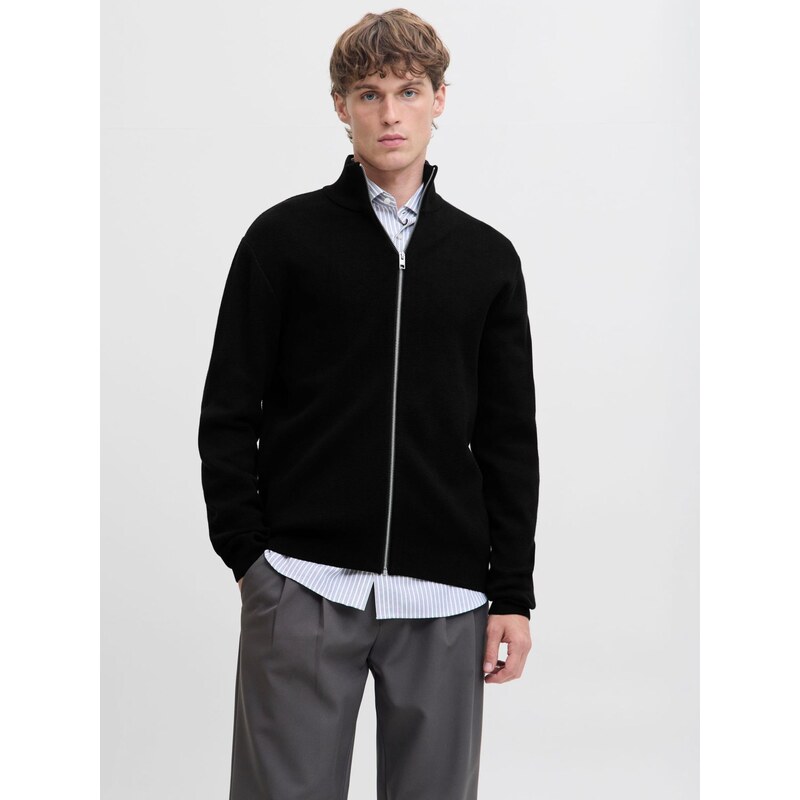 JACK & JONES Kardigan JPRBLAMILANO STITCH černá