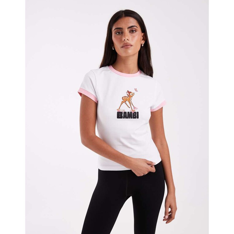 ASOS DESIGN Disney baby tee with Disney Classic print in white
