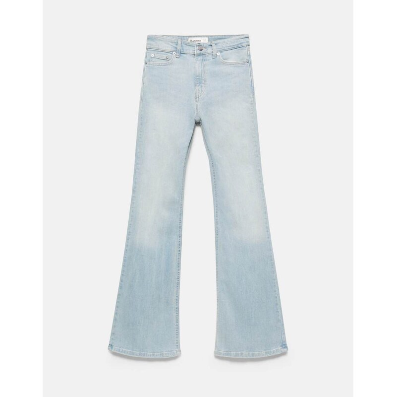 Pull&Bear Skinny flared jeans in sky blue
