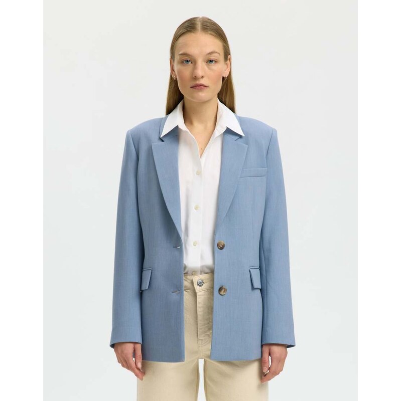 Selected Blazer in dusty blue