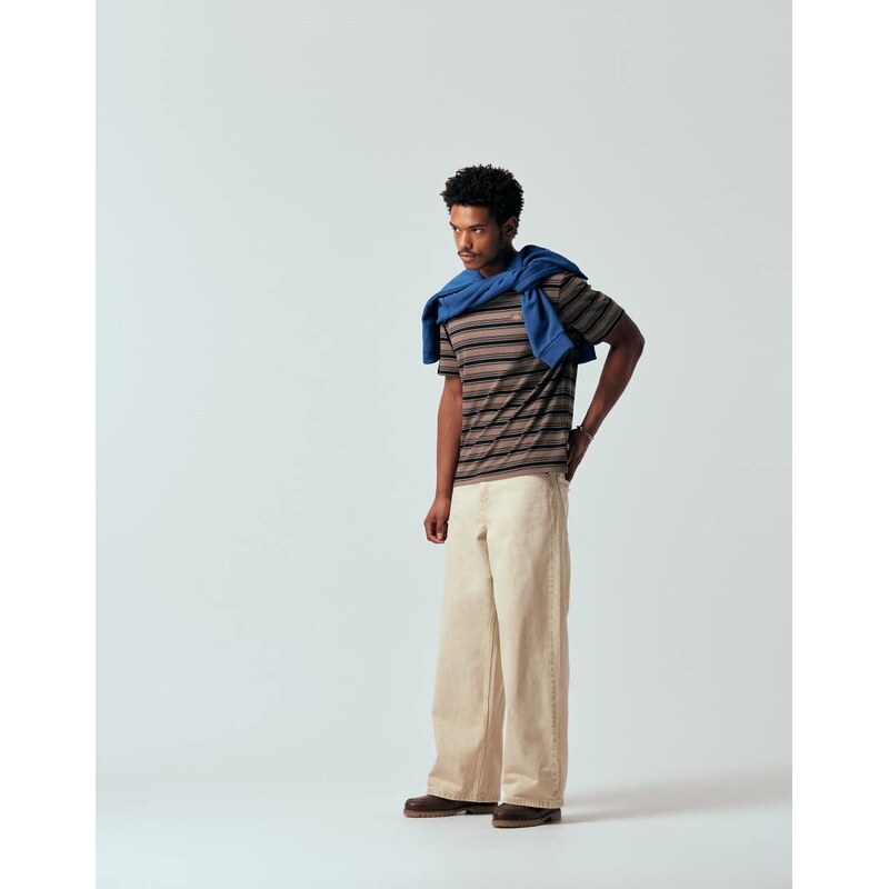 ASOS DESIGN loose jeans in ecru-White