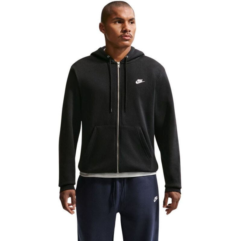 No name Pánská mikina Nike Club BB FZ Hoodie, černá, FN3861 010,