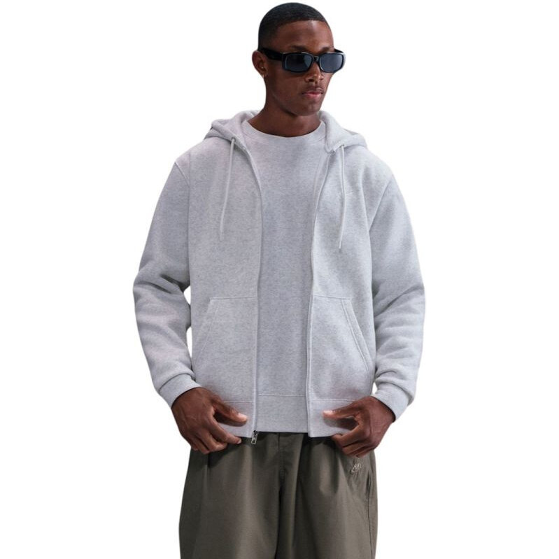 No name Pánská mikina Nike Club BB FZ Hoodie, šedá, FN3861 051,