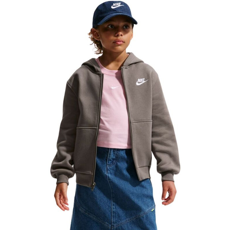 Dětská mikina Nike Sportswear Club Fleece, šedá, FD3004, 289