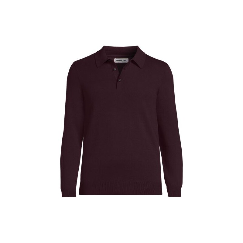 Pure Cotton Fine-Knit Polo, Men, size: 24-26, regular, Red,